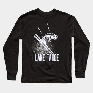 Lake Tahoe Downhill Ski Mountain Resort Vintage Skier Gift Long Sleeve T-Shirt